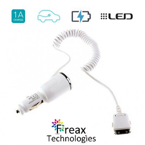 מטען לרכב מחובר IPHONE 4S /4