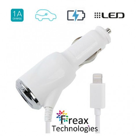 מטען לרכב מחובר IPHONE 5S / 5